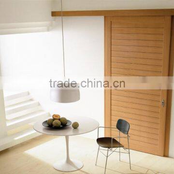 Veneered 1 Panel with Grooves Sliding Closet Doors