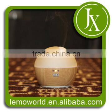 Health Care Product with LED Color Light Ultrasonic Aroma Diffuser with Nebulizing Diffuser WOOD + GLASS