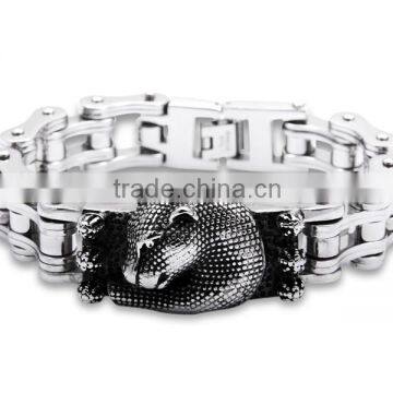 High End Wholesale 316L Stainless Steel Mens Classic Biker Bracelets Motorcycle Chain Bracelet