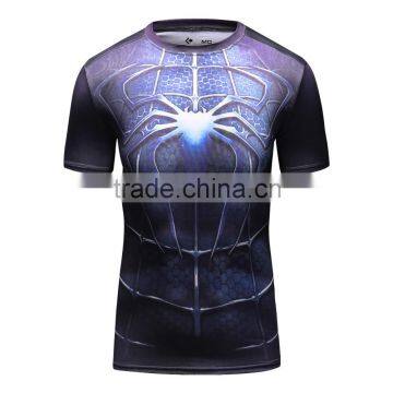 High Elastic Fitness Compression Tights Men T-Shirts Superman/Spiderman T Shirt Superhero Tees