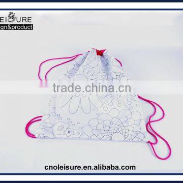 DIY Bags Can Disign by Costomer Sports Bag Drawstring Bags Backpack for Girls photo-4