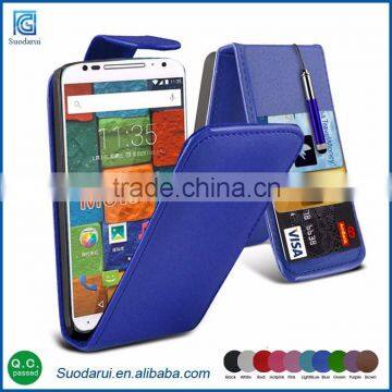 Wholesale fashion cell phone flip leather cases for Motorola X3