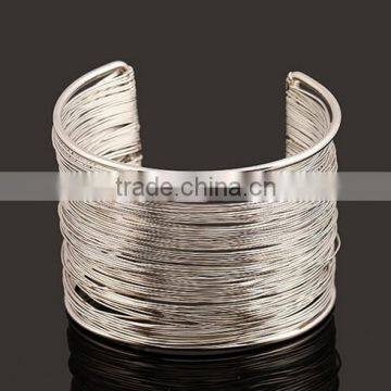 Punk Women Ladies Gold Silver Hollow Open Wide Bangle Cuff Jewellery Bracelet photo-2