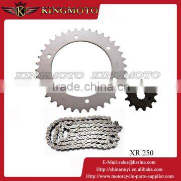 OEM Manufacturer of 45# Steel Motorcycle Big and Small Sprocket Chain set