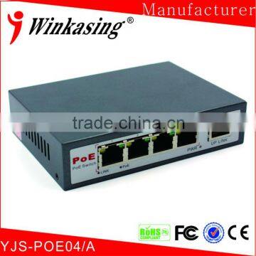 POE device High speed 5 port poe switch YJS-POE04/A+1