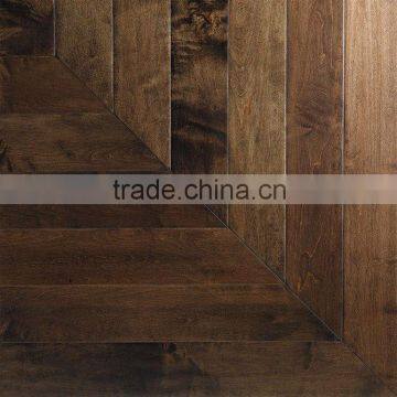 Hand scraped Hard Maple Parquet Multi-layer Engineered wood flooring