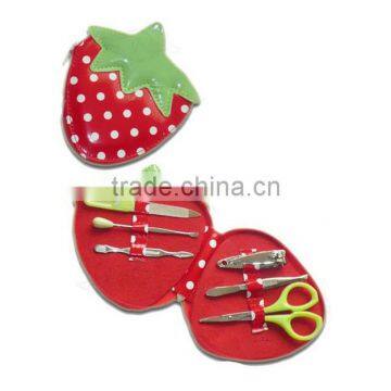 Strawberry shape Nail Manicure Personal Beauty Set for female