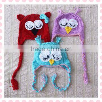 Factory price crochet Patterns cute Animal Hats for kids