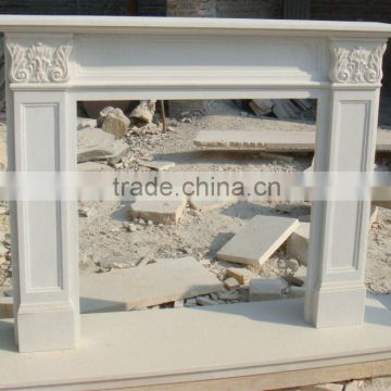 stone carved fireplace