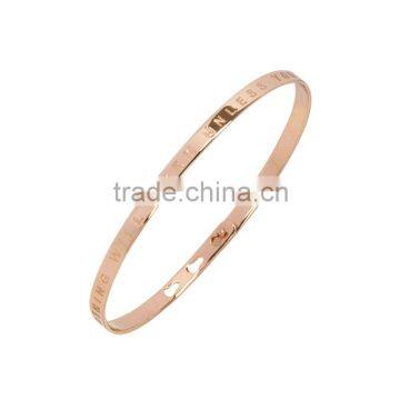 Memories Bangles With Customize Design Word 'NOTHING WILL WORK UNLESS YOU DO' With 4mm/7mm Width photo-2