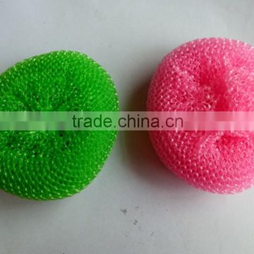 kitchen plastic scourer mesh scourer galvanized scourer 6-80g for use