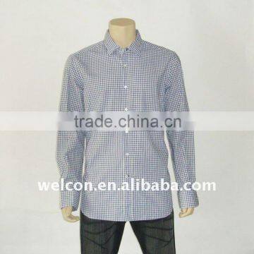 Men's 100% cotton long sleeve stylish check classic casual shirt