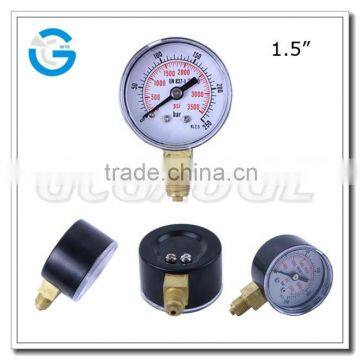 High quality black steel bourdon tube oxygen and acetylene gauges