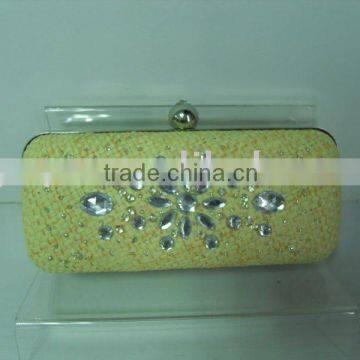 Diamonds hard case clutch evening bag