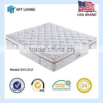 Pocket spring memory foam with single euro top bedding mattress EV1312