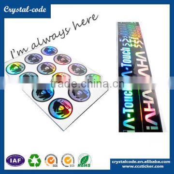 Custom 3d hologram adhesive sticker label paper printable laser hologram label