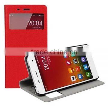 Ultrathin Solid Color Visual Window Design PU Leather Full Body Case With Stand Case for Xiaomi Mi4 photo-2