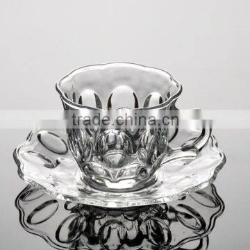 drinking glass cup and saucer
