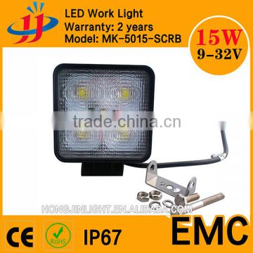 China manufacturer 1100LM Epistar led fog light 15W 5 inch 12v car led work light