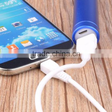 Hot sale 2600mah cylinder Mobile Power Supply power bank