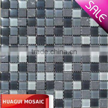 antique crystal glass mix slate stone mosaik for living room HG-823086