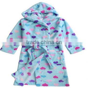 Cute Kids Robe Soft Sleepwear Hooded Bathrobe