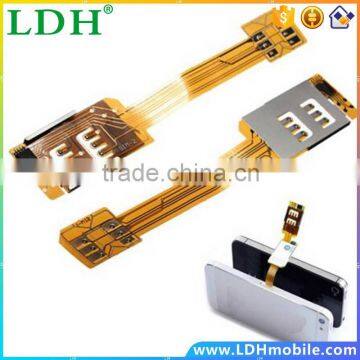 High Quality Useful For iPhone 5 5S 5C 6 4.7 Portable Dual 2 Sim Cards Double Adapter Non Cutting