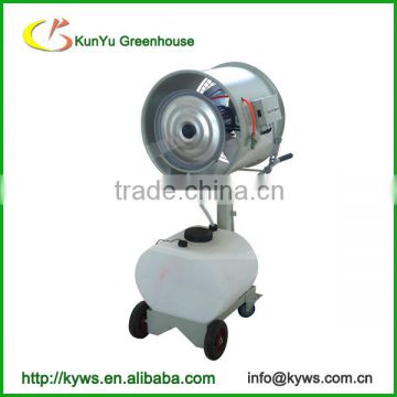 Greenhouse equipment.standing nebulize machine in the greenhouse