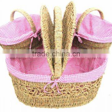 Seagrass Picnic Basket for Four Persons