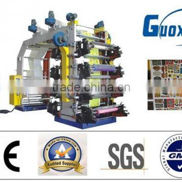 High speed stack type eight / 8 colours plastic film flexo printing machine