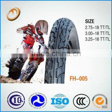 Good quality but competitive price for size 2.75-18 motorcycle tubeless tyre motocross tire