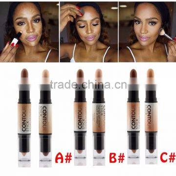 kiss beauty cosmetic double-end highlight, brighten,concealer and contour fundation makeup contour stick