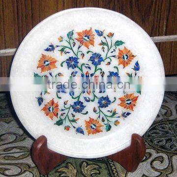 White Marble Plate Home Decoration