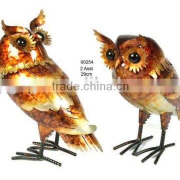 handmade decorative metal owl