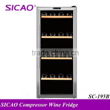 195L 76 bottles beautiful design electric stainless steel wine cooler