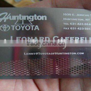 metal golden stainless steel member's card