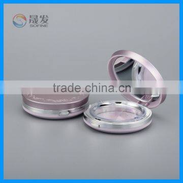 Cosmetics empty compact powder case with mirror