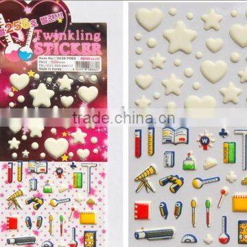 heart sponge puffy foam stickers