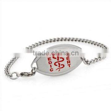 SRB0130 Fashionable Jewelry Red Symbol of Medical Alert Bangle Helix Snake Bracelet Stainless Steel Bracelet