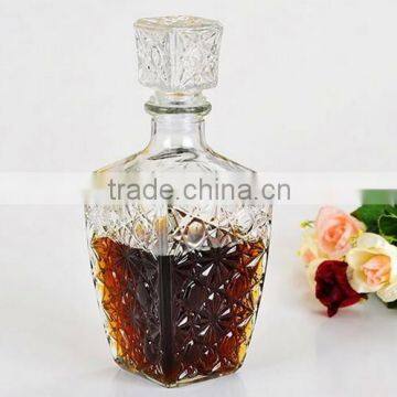 Customized crystal glass wine bottle