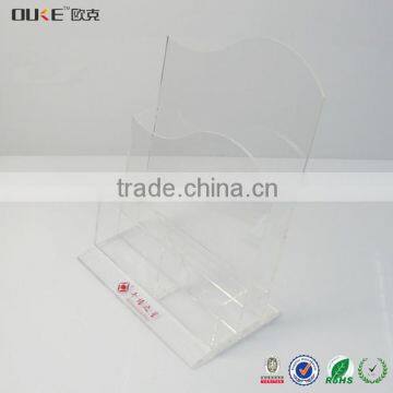 Professional manufacturer good craft competitive price high transparent acrylic brochure holder