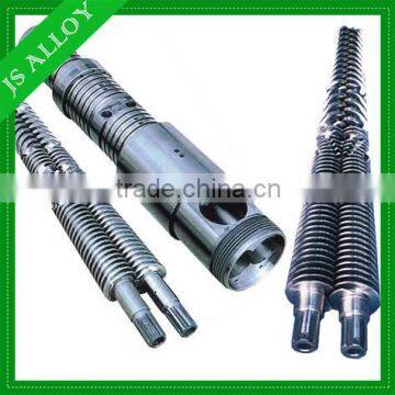 Conical twin screw barrel for injection moulding machine/ for PC / PA / PBT / PET plastic machine