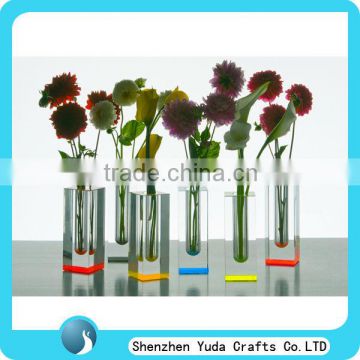 Colorful Flowers Holder Vase, Make Acrylic Vase Display For Wedding Flowers