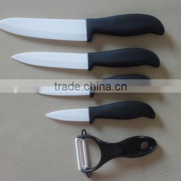 Wholesale promotion gift knives set black ceramic knife block set