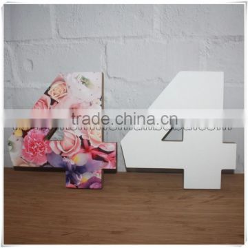 custom sublimation wood signs number/21mm MDF wood number