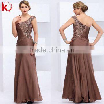 Fashion design sequins one shoulder long evening dress party dress for women