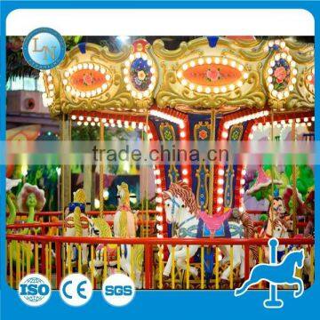 Kids amusement rides equipment outdoor or indoor carousel horses for sale