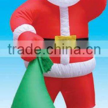 Christmas Inflatable santa packing with gift