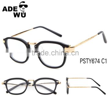 ADE WU NEW high quality Italy brand design Optical frames women UV400 Cat eye Clear Lens glasses computer eyewear black Gold