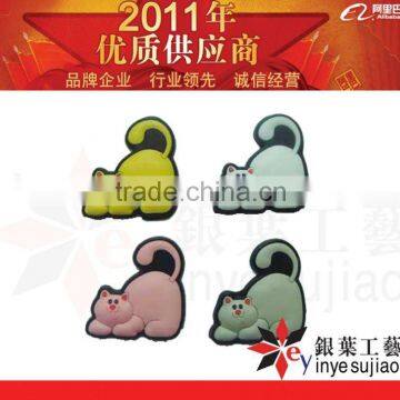 Hot Sale Lovely Cat Shape Rubber Fridge Magnet